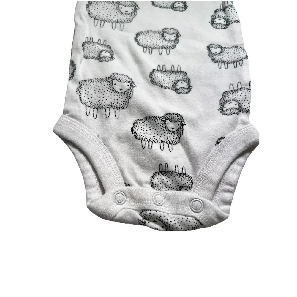 Carter's Just One You Baby Bodysuits Set 3 NB 0-3M 9M Snuggle Bunny Animal Sheep